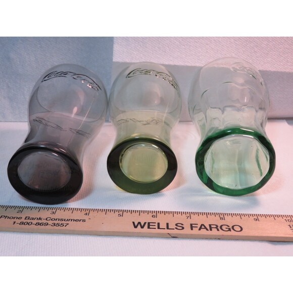 set of 3 Coke Cola Glasses unmatched but vintage - Picture 3 of 6